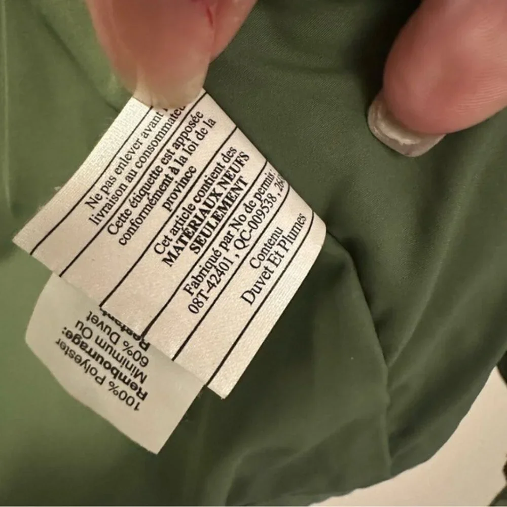 J.Crew Down Quilted Puffer Vest Olive Green Full Zip Women’s Small Cozy Layer - Picture 9 of 11